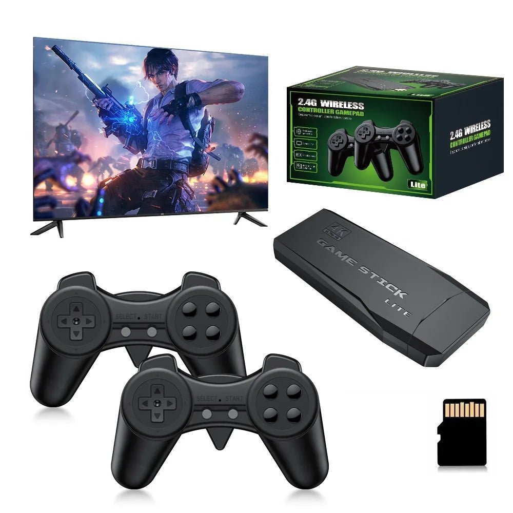 Console de jeu rétro 4K — 2 Manettes sans fil, Plug & Play, Sortie HDMI - Vortex Gaming