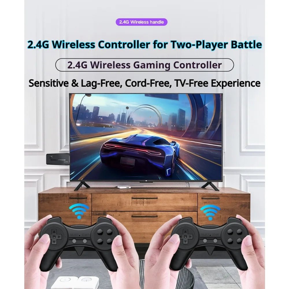 Console de jeu rétro 4K — 2 Manettes sans fil, Plug & Play, Sortie HDMI - Vortex Gaming
