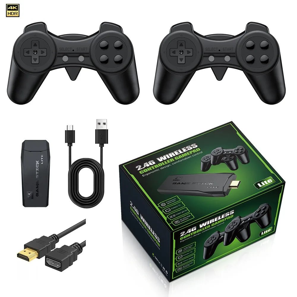 Console de jeu rétro 4K — 2 Manettes sans fil, Plug & Play, Sortie HDMI - Vortex Gaming