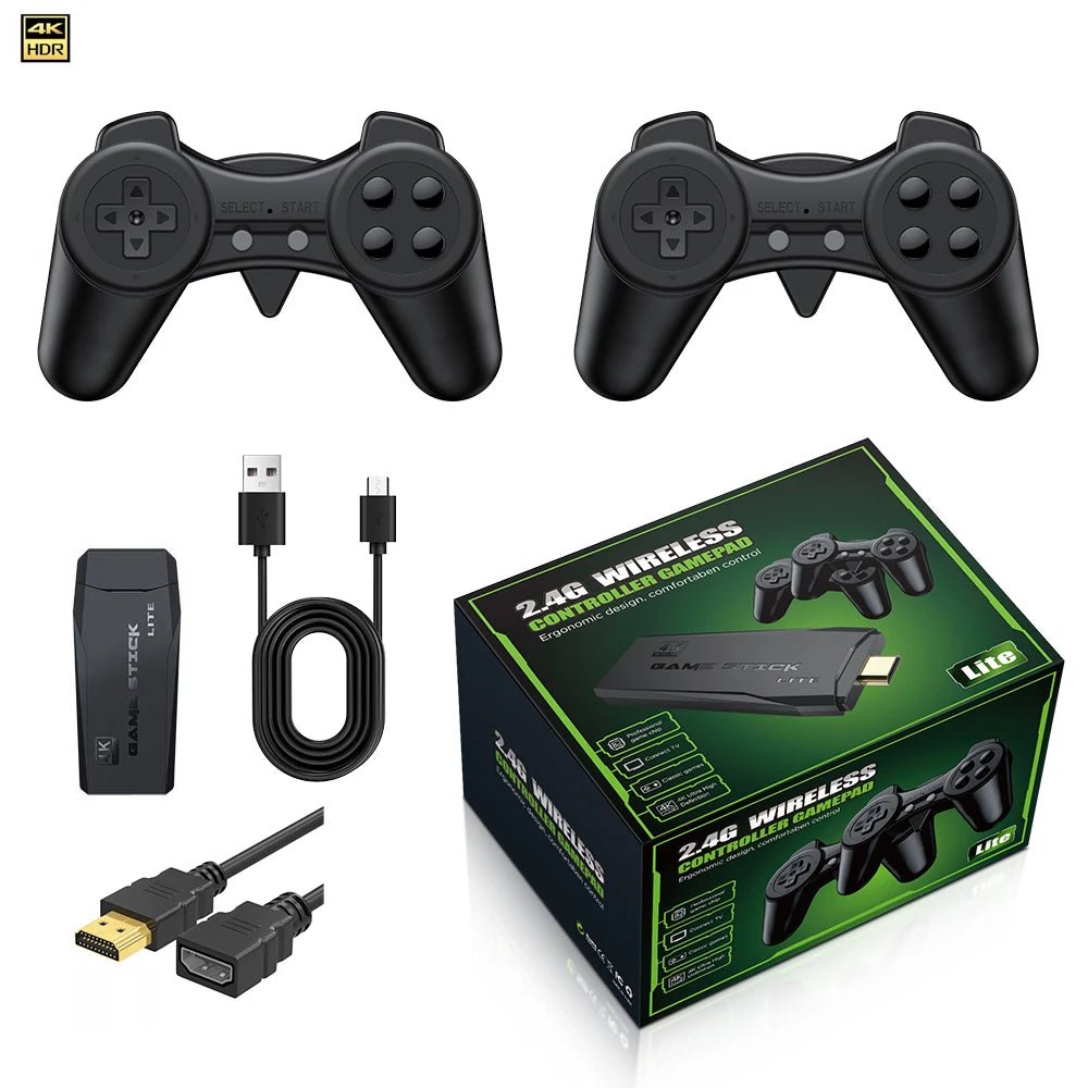 Console de jeu rétro 4K — 2 Manettes sans fil, Plug & Play, Sortie HDMI - Vortex Gaming