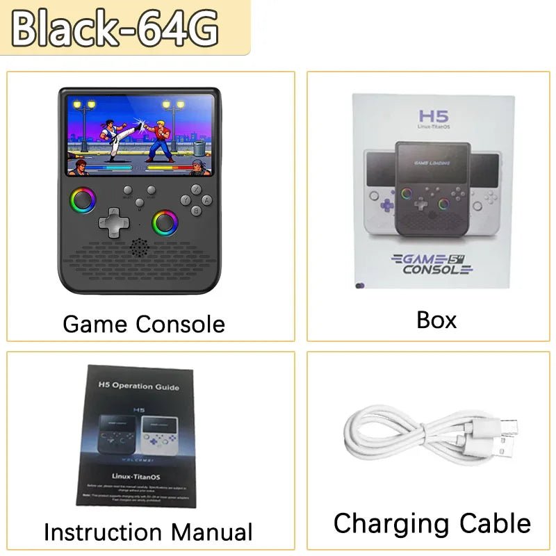 Console de jeu rétro H5 — Lecteur portable 5 pouces, 64G, +14 000 jeux - Vortex Gaming