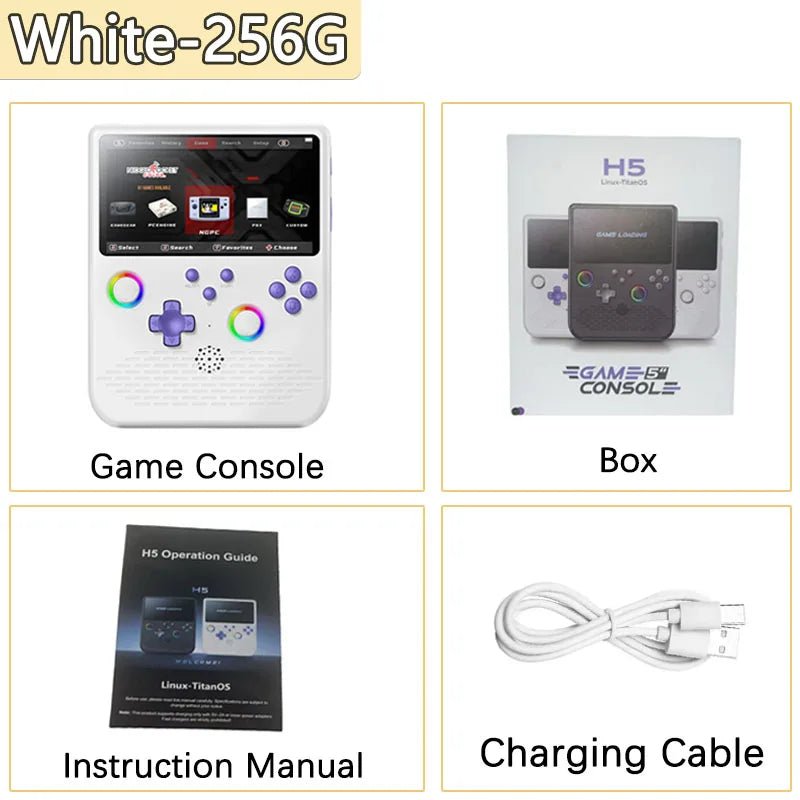 Console de jeu rétro H5 — Lecteur portable 5 pouces, 64G, +14 000 jeux - Vortex Gaming
