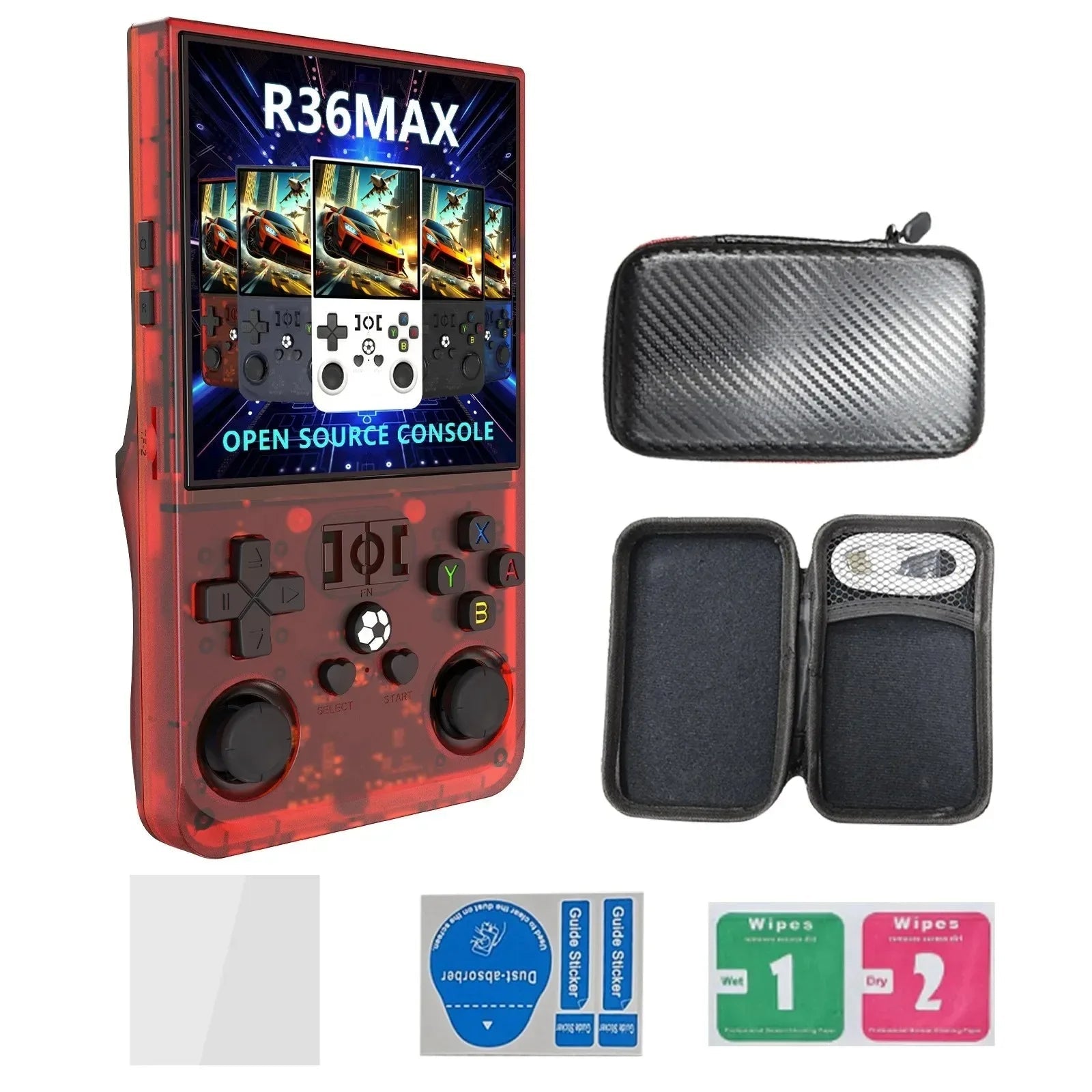 R36MAX — Console rétro portable, écran IPS 4 pouces, 128 Go, +18 000 jeux, 30+ émulateurs - Vortex Gaming