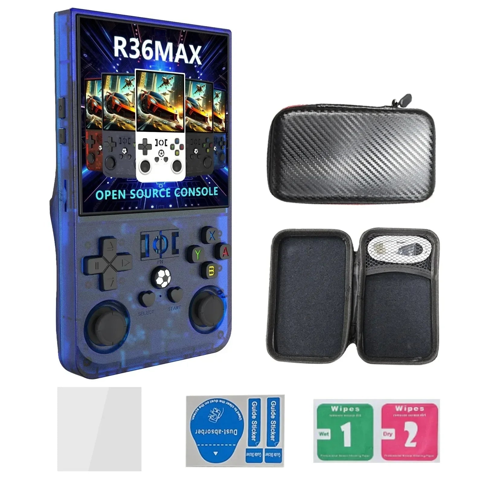 R36MAX — Console rétro portable, écran IPS 4 pouces, 128 Go, +18 000 jeux, 30+ émulateurs - Vortex Gaming