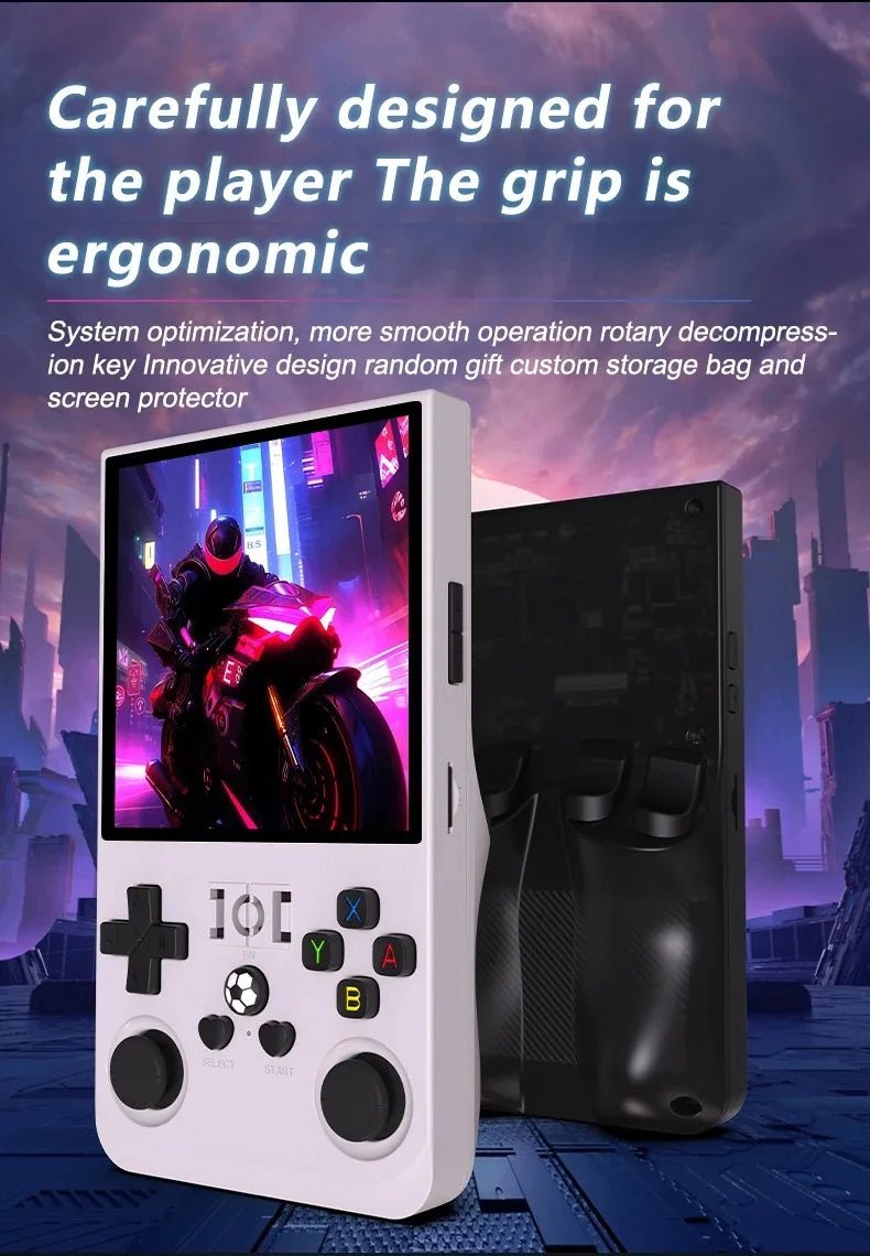 R36MAX — Console rétro portable, écran IPS 4 pouces, 128 Go, +18 000 jeux, 30+ émulateurs - Vortex Gaming