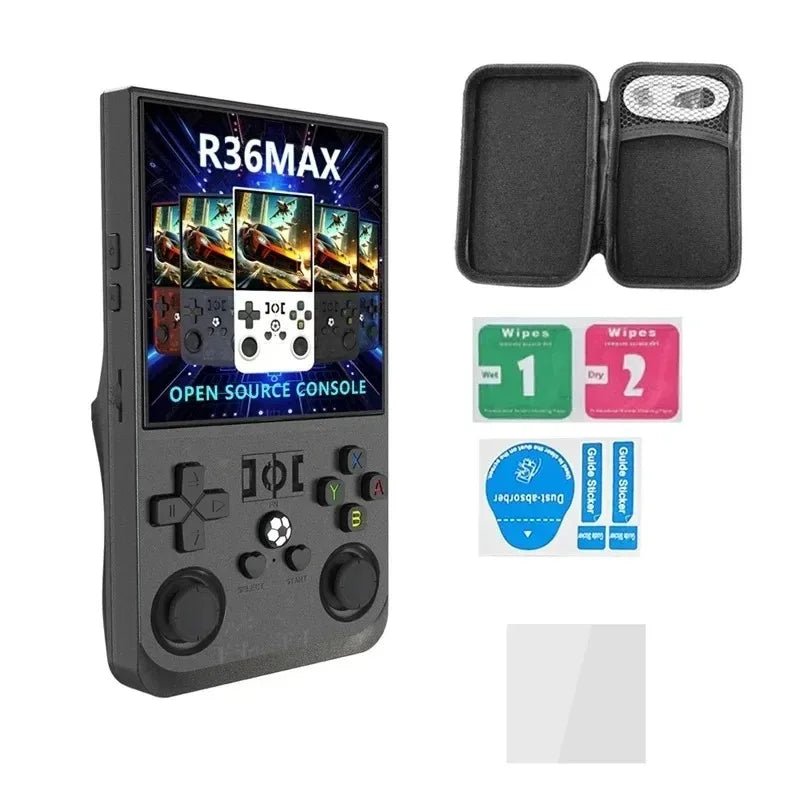 R36MAX — Console rétro portable, écran IPS 4 pouces, 128 Go, +18 000 jeux, 30+ émulateurs - Vortex Gaming
