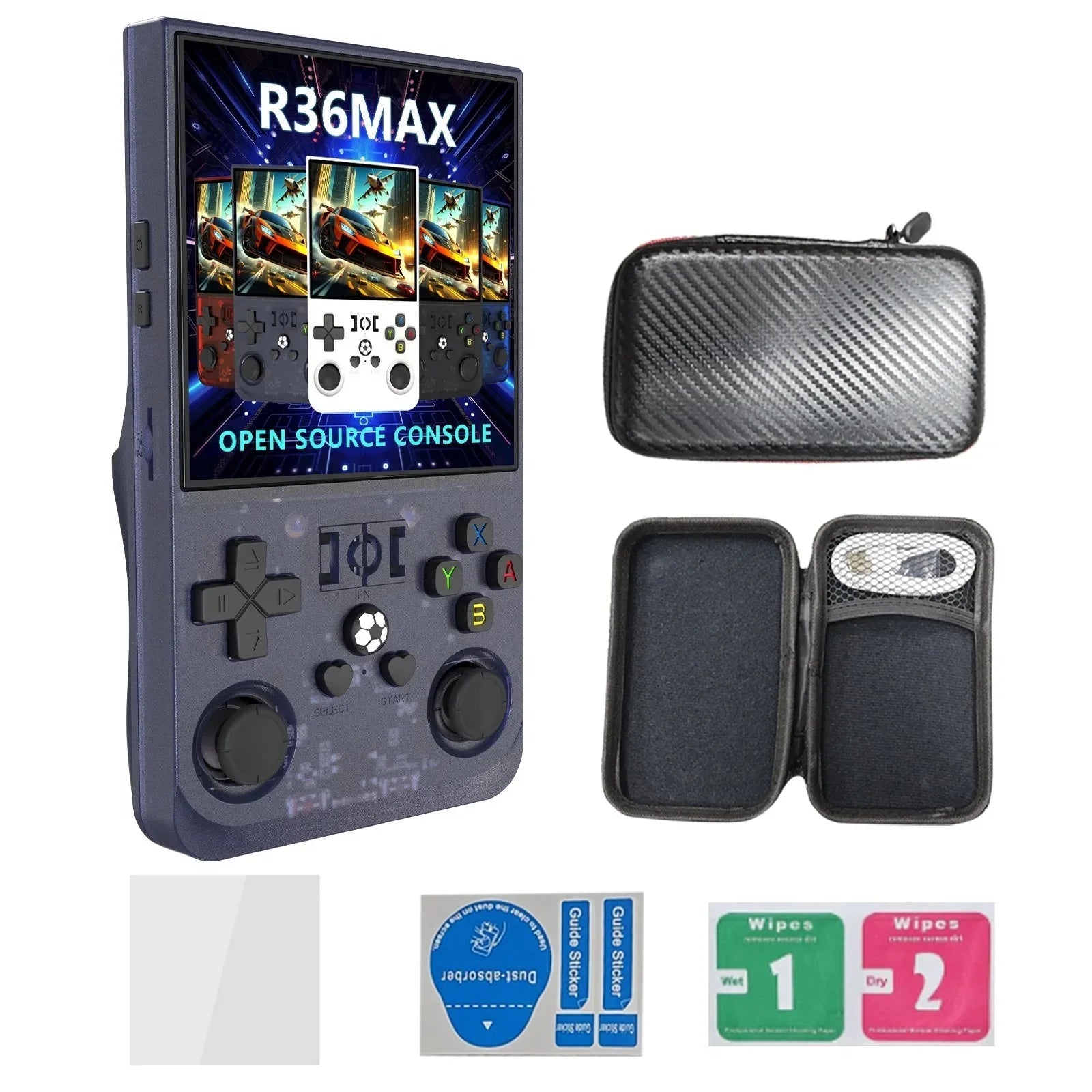 R36MAX — Console rétro portable, écran IPS 4 pouces, 128 Go, +18 000 jeux, 30+ émulateurs - Vortex Gaming