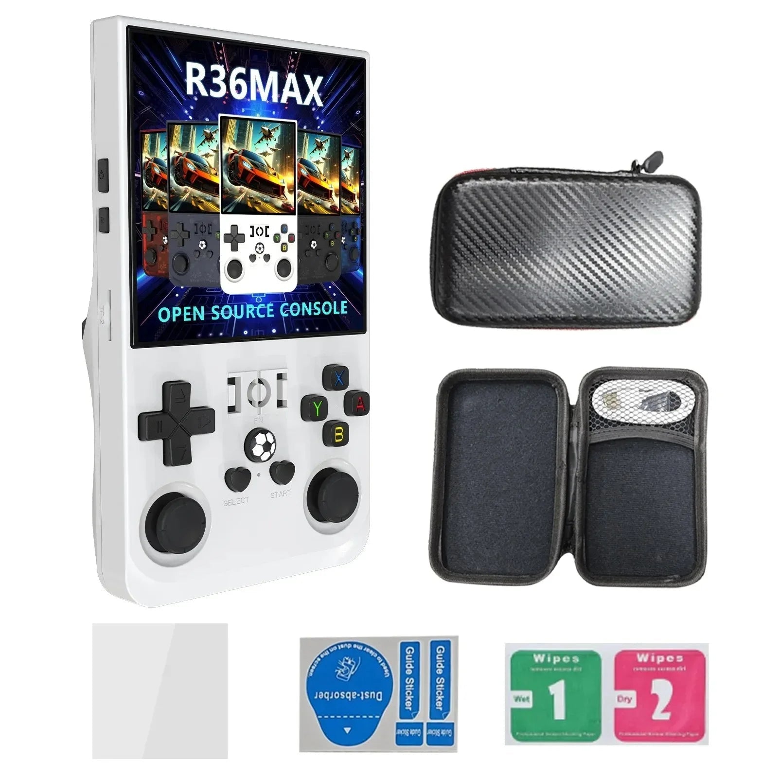 R36MAX — Console rétro portable, écran IPS 4 pouces, 128 Go, +18 000 jeux, 30+ émulateurs - Vortex Gaming